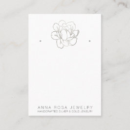 Cartão De Visita *~* OUVINDO EXIBIÇÃO QR Silver Glitter Flower Busi