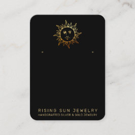 Cartão De Visita *~* OUVINDO MOSTRAR Sun QR Social Media Black Busi