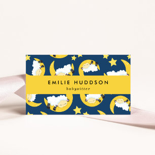 Cartão De Visita Ovelhas Dormentes, Babysitter, Cuidados Diários, C