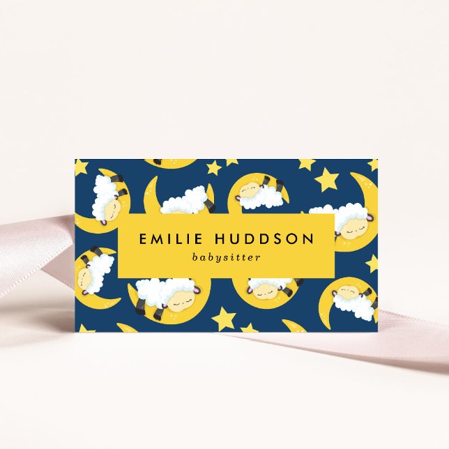 Cartão De Visita Ovelhas Dormentes, Babysitter, Cuidados Diários, C (Criador carregado)