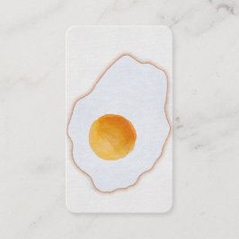 Cartão De Visita Ovo Frito Estilo Aquarela Minimalista Arte Prin