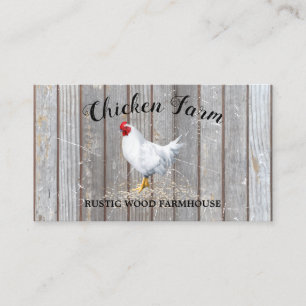 Cartão De Visita Ovo Rústico de Fazenda de Frango