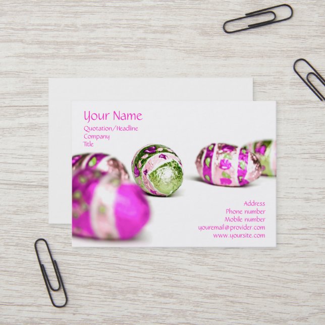 Cartão De Visita Ovos da páscoa (Frente/Verso In Situ)