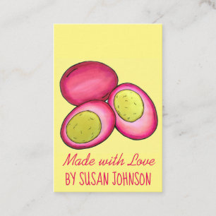 Cartão De Visita Ovos De Beterraba Vermelhos Enrolados Com Duro Em 