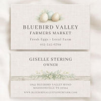 Ovos do Mercado de Agricultores Linen Shabby Chic