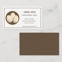 Cartão De Visita Ovos Frescos De fazenda Para Venda