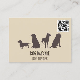 Cartão De Visita Pacote Canino   Formação de cães   Código QR