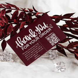 Cartão De Visita Pacote do Cliente Obrigado Inserir Cupão de Código