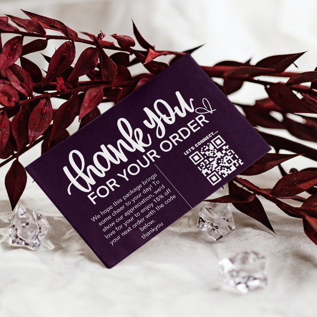 Cartão De Visita Pacote do Cliente Obrigado Inserir Cupão de Código (Criador carregado)