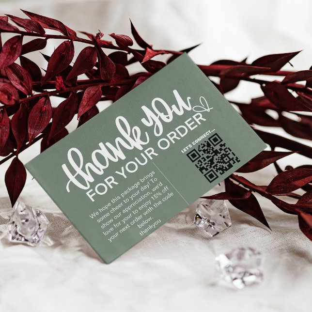 Cartão De Visita Pacote do Cliente Obrigado Inserir Cupão de Código (Criador carregado)