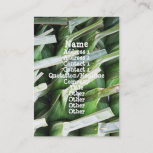Cartão De Visita Pacotes de Folha de Banana Embalados