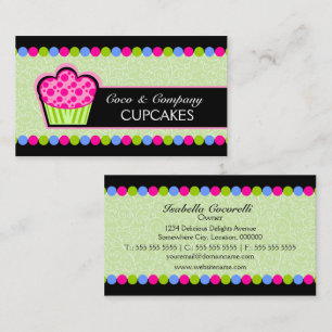 Cartão De Visita Padaria bonito do cupcake