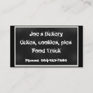 Cartão De Visita Padaria Chalkboard