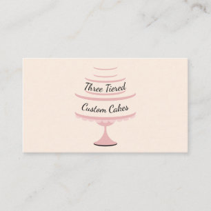 Cartão De Visita Padaria de Bolo de Casamento Decorativo de Três An