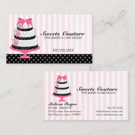 Cartão De Visita Padaria de Bolos Couture Personalizados