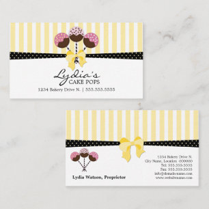 Cartão De Visita Padaria de Cake Pops