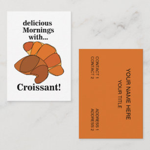 Cartão De Visita Padaria de Croissant