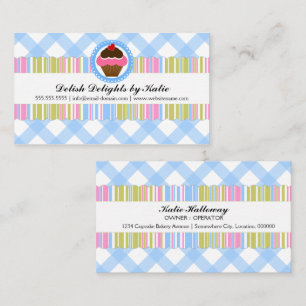 Cartão De Visita Padaria de Cupcake Colorido