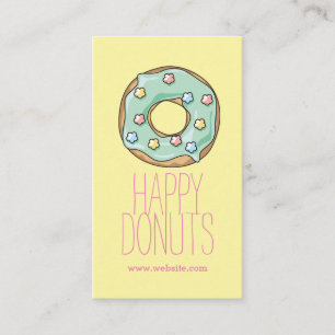 Cartão De Visita Padaria de Donut Caffe Pasty
