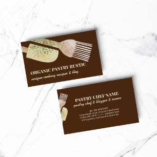 Cartão De Visita Padaria de pastelaria ilustração pastel creme cast