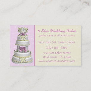 Cartão De Visita Padaria do bolo de casamento