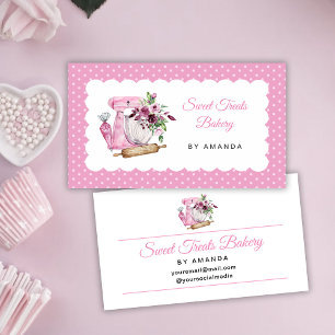 Cartão De Visita Padaria Doce Tratamento Rosa