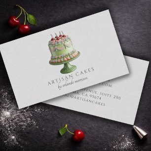 Cartão De Visita Padaria Elegant Cake