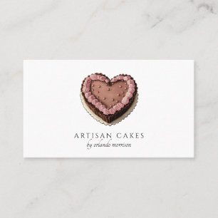 Cartão De Visita Padaria Elegant Cake Bolo de Coração