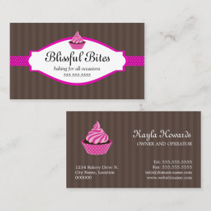 Cartão De Visita Padaria elegante do cupcake