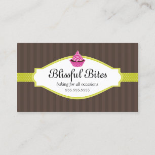 Cartão De Visita Padaria elegante do cupcake