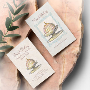 Cartão De Visita Padaria Francesa: Torres Vitorianos Vintage