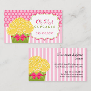 Cartão De Visita Padaria lunática do cupcake