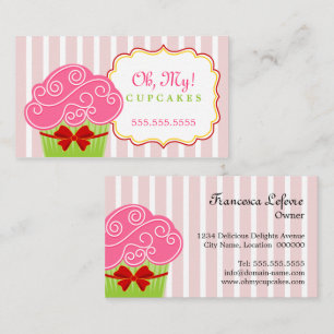 Cartão De Visita Padaria lunática do cupcake