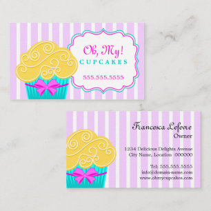 Cartão De Visita Padaria lunática do cupcake