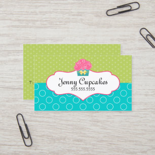 Cartão De Visita Padaria lunática do cupcake