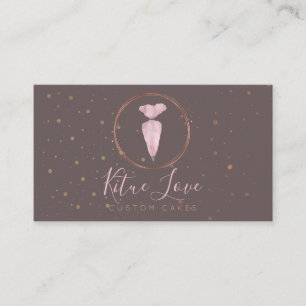 Cartão De Visita Padaria Pastelaria Bolo Maker elegante