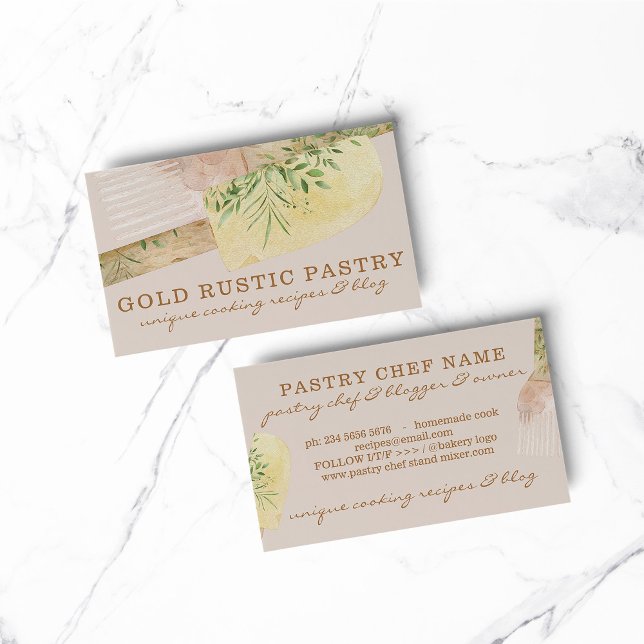 Cartão De Visita Padaria pastelaria de pastelaria de pastelaria de  (bakery business  chef)
