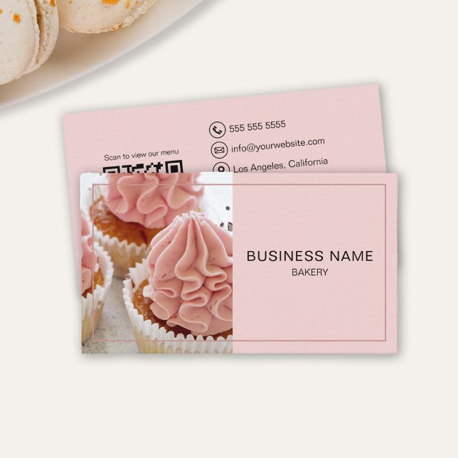 Cartão De Visita Padaria Personalizada (Create your own personalized bakery business card)