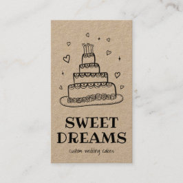 Cartão De Visita Padaria Personalizada Baker Kraft de Catering de B