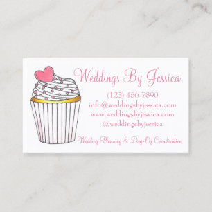Cartão De Visita Padaria Planner de Casamento de Bolo de Cupcake de
