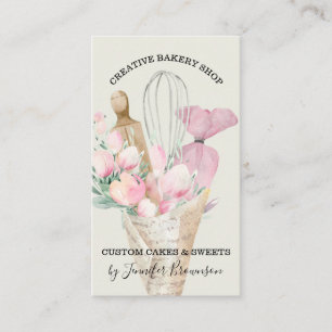 Cartão De Visita Padaria Verde sofisticada