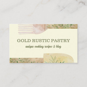 Cartão De Visita Padaria Yellow Rustic Pastry
