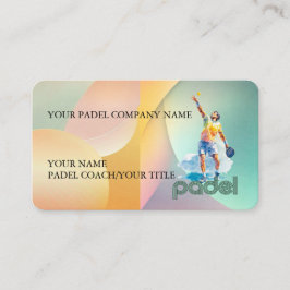 Cartão De Visita Padel Business Card - Vibrant Padel Style 2