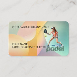 Cartão De Visita Padel Business Card - Vibrant Padel Style 3