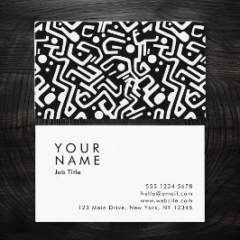 Cartão De Visita Padrão Abstrato minimalista