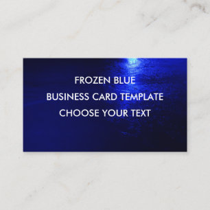 Cartão De Visita Padrão azul congelado, 3,5" x 2,0", resíduo