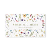 Padrão Charmoso de Flores Silvestres em Aquarela E
