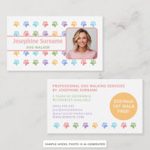 Padrão Colorido de Patas com Foto Personalizada de