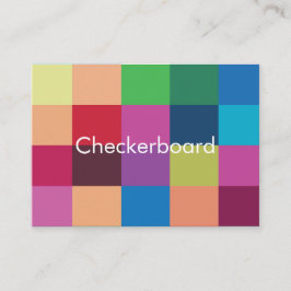 Cartão De Visita Padrão Colorido do Quadro de Verificação