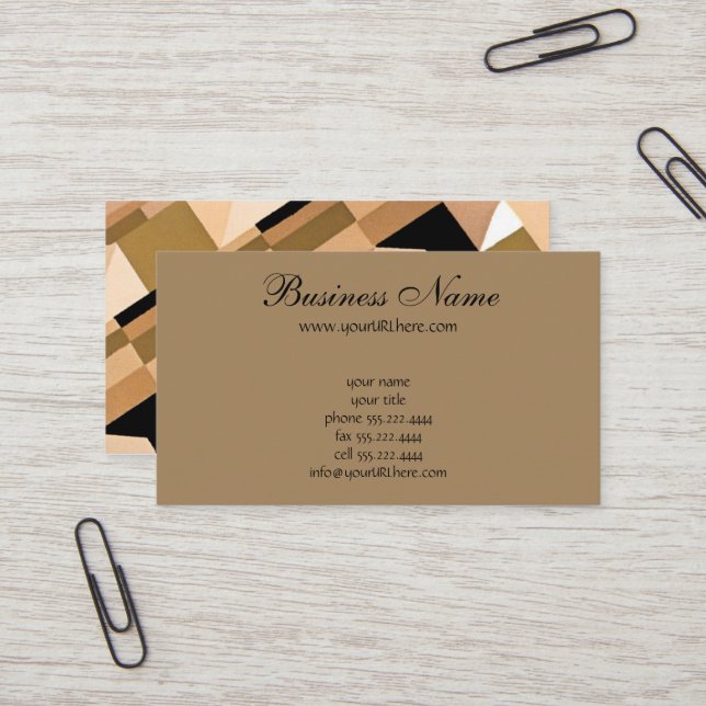 Cartão De Visita Padrão de Abstrato de Aquecimento de Arte Retroati (Frente/Verso In Situ)